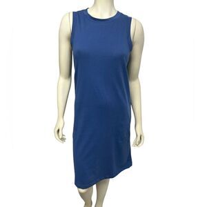 Old Navy Dark Blue Crewneck Sleeveless Knee Length Dress Casual Summer Sundress